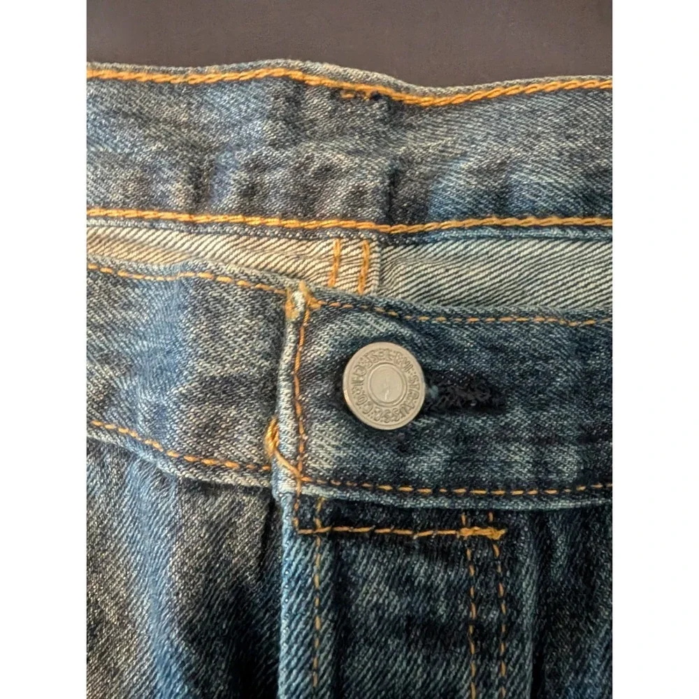 Levis Mens 501 Original Jeans Straight Leg Regular Fit Blue Denim 40x30 NWT